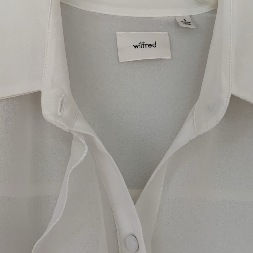 Wilfred Elegant White Ruffled Blouse size S - Picture 2 of 12
